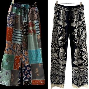 2 for 1 Boho Bundle Deal !! Pattern Bohemian Floral Drawstring Pants Size S/M